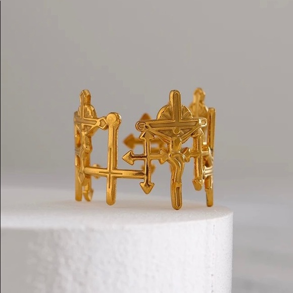 Cross adjustable ring - Picture 2 of 2